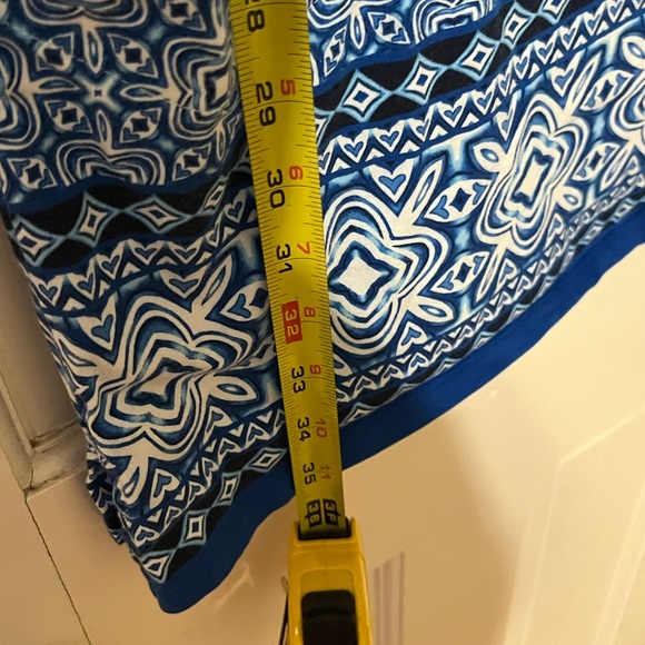 Lands' End Blue and White Patterned Sleeveless Dress size M - Picture 9 of 9